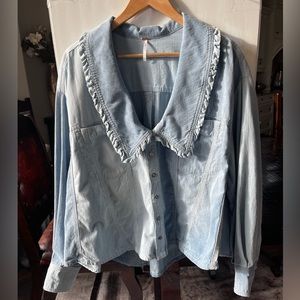 Free people Jean jacket size L